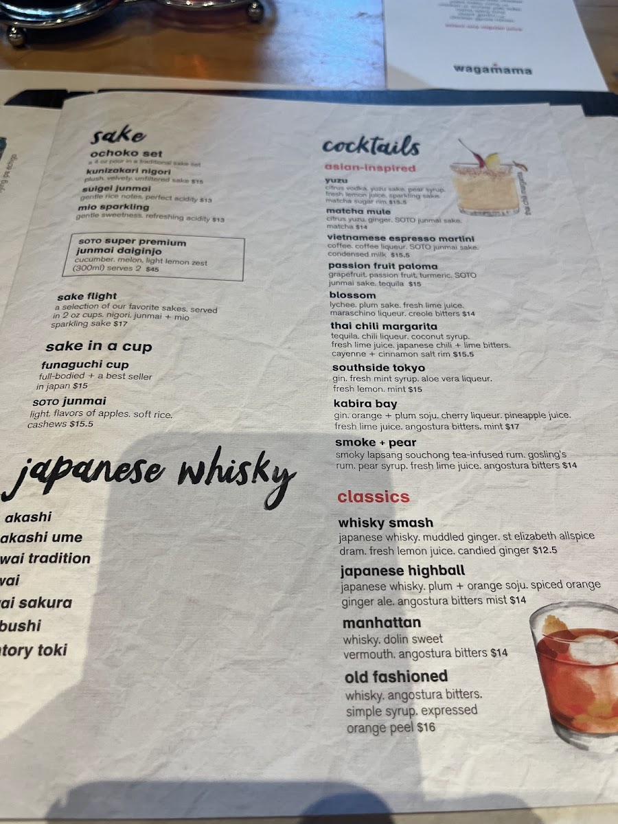 Menu Wagamama, Midtown, New York-10